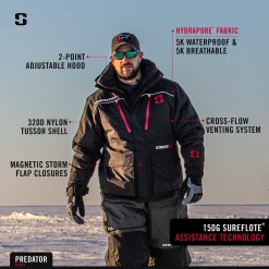 Striker Ice - Men's Predator Jacket - Black -Ice Fishing Equipment Store 32122XX Predator Jkt Infographic 2 1800x1800 39164.1629899865