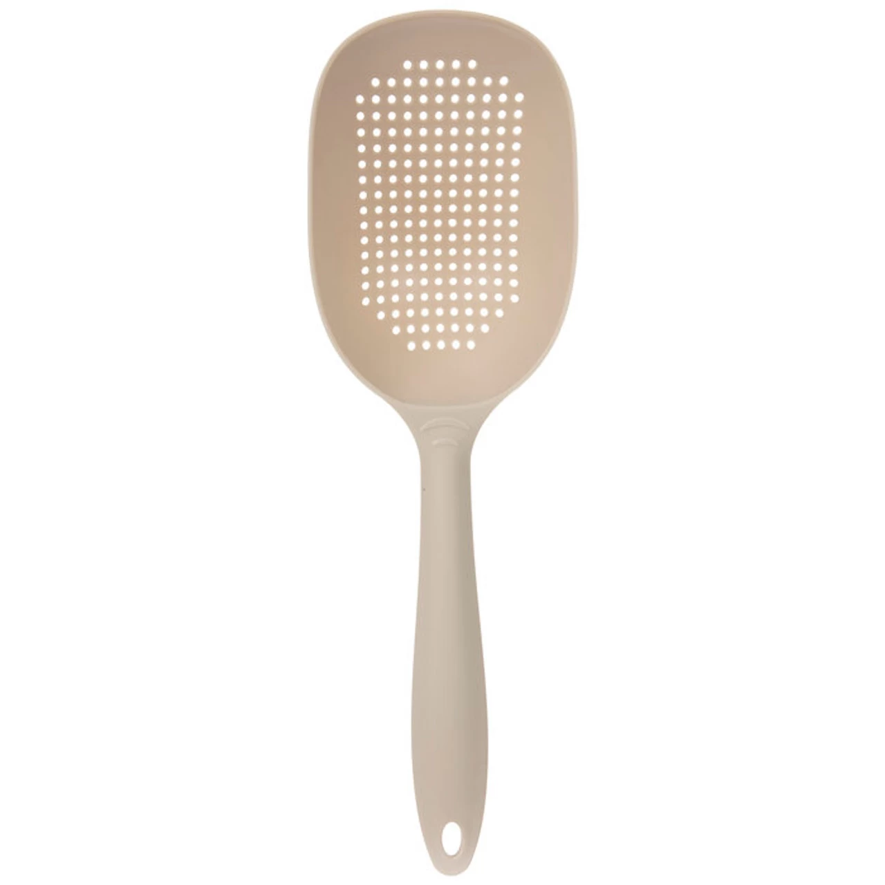 Beige Plastic Strainer Scoop 3 Beige Plastic Strainer Scoop