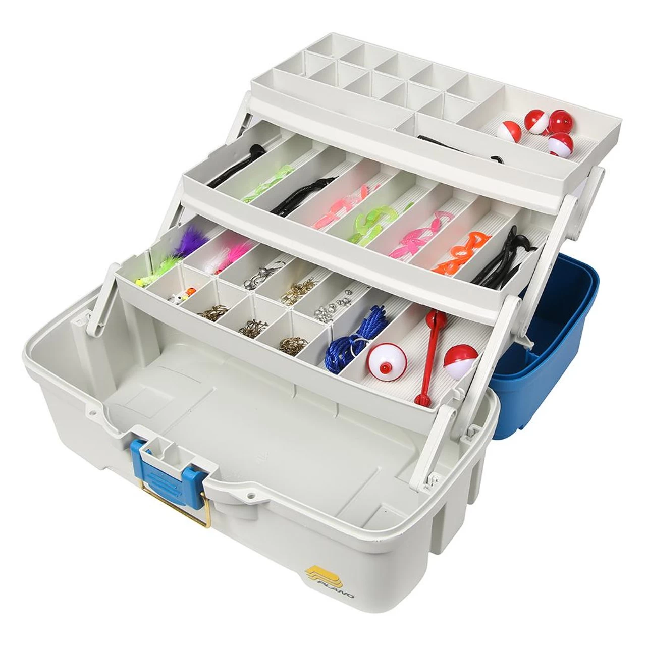 Plano Ready Set Fish Three-Tray Tackle Box - Aqua Blue/Tan - PMC620310 3 Plano Ready Set Fish Three-Tray Tackle Box - Aqua Blue/Tan - PMC620310