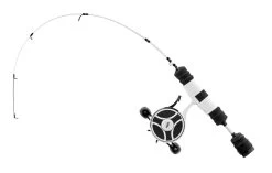 13 Fishing - FreeFall Ghost / Fate V3 Ice Combo 27" ML (Medium Light) - Tickle Stick Tip With Tennessee Handle And Evolve Reel Wraps - RH Retrieve