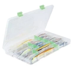 Hi Seas - Tackle Box,13.75 X 8.5 X 1.38 In / 35 X 21.6 X 3.5 Cm, 17 Moveable Dividers -Ice Fishing Equipment Store HA BOX7 L 98839.1644518105