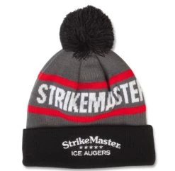 StrikeMaster® Pom Beanie - Black Grey Red