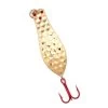 Yellow Bird - Premium Doctor Spoon With Red LazerSharp Hooks In (PM502) Hex Hammered Gold - 2.5" 3/8oz -Ice Fishing Equipment Store pm265 502 08934.1647871670