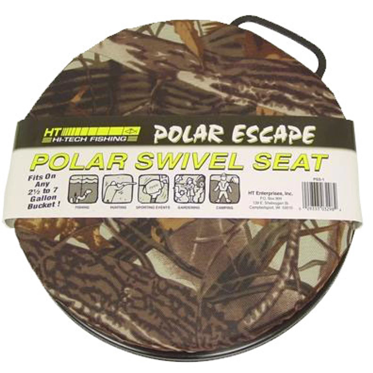 HT Polar Camo Swivel Cushioned Bucket Seat - Fits 5 Or 6 Gallon Pails 3 HT Polar Camo Swivel Cushioned Bucket Seat - Fits 5 Or 6 Gallon Pails