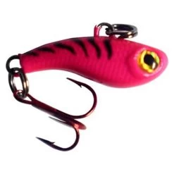 Kenders Tungsten T-Rip Mini Vibe Bait - 3/4" - Pink Tiger Glow