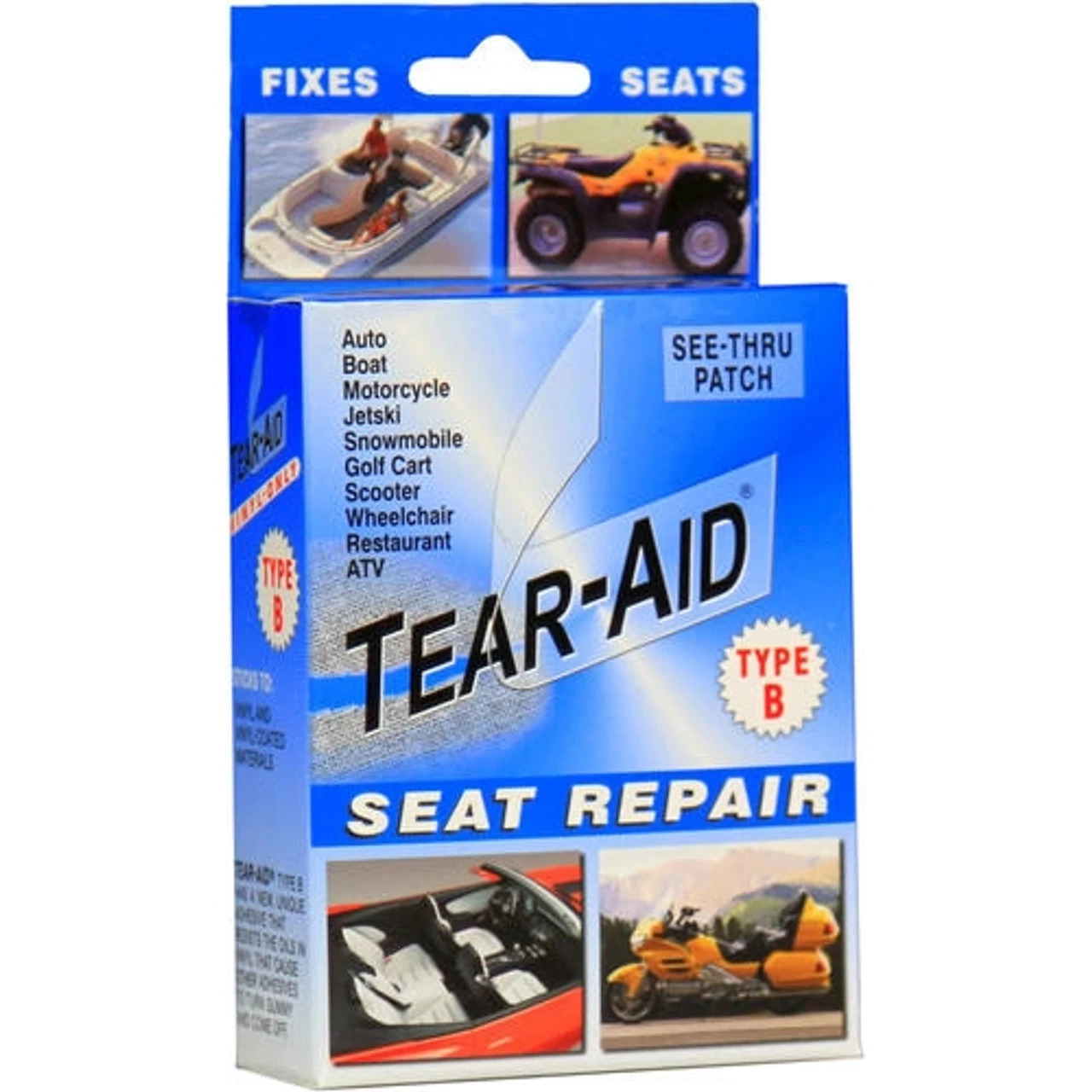 Tear Aid Blue Seat Repair Kit - Type B 3 Tear Aid Blue Seat Repair Kit - Type B