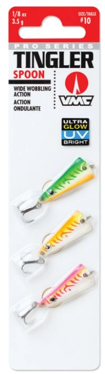 VMC Tingler Spoon Kit Glow UV - 1/8oz 3 VMC Tingler Spoon Kit Glow UV - 1/8oz
